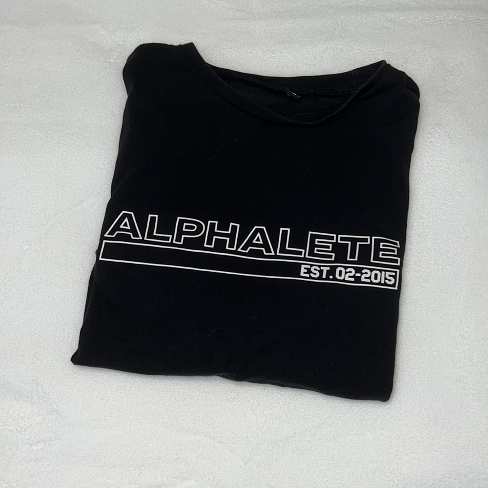 Black Alphalete Crop Top
